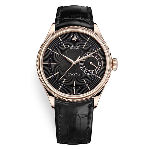 rolex leather strap cellini|rolex cellini black strap.